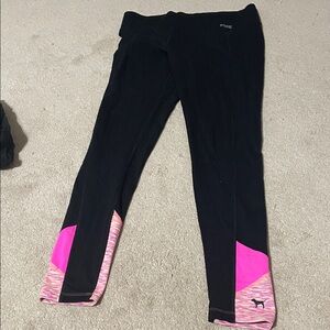 Pink Accent Black women’s Active Leggings